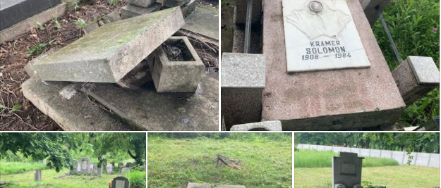 Sírokat rongáltak meg egy romániai zsidó temetőben